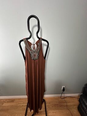 Ladies Venus Halter Top Maxi Summer Dress with Embellishment